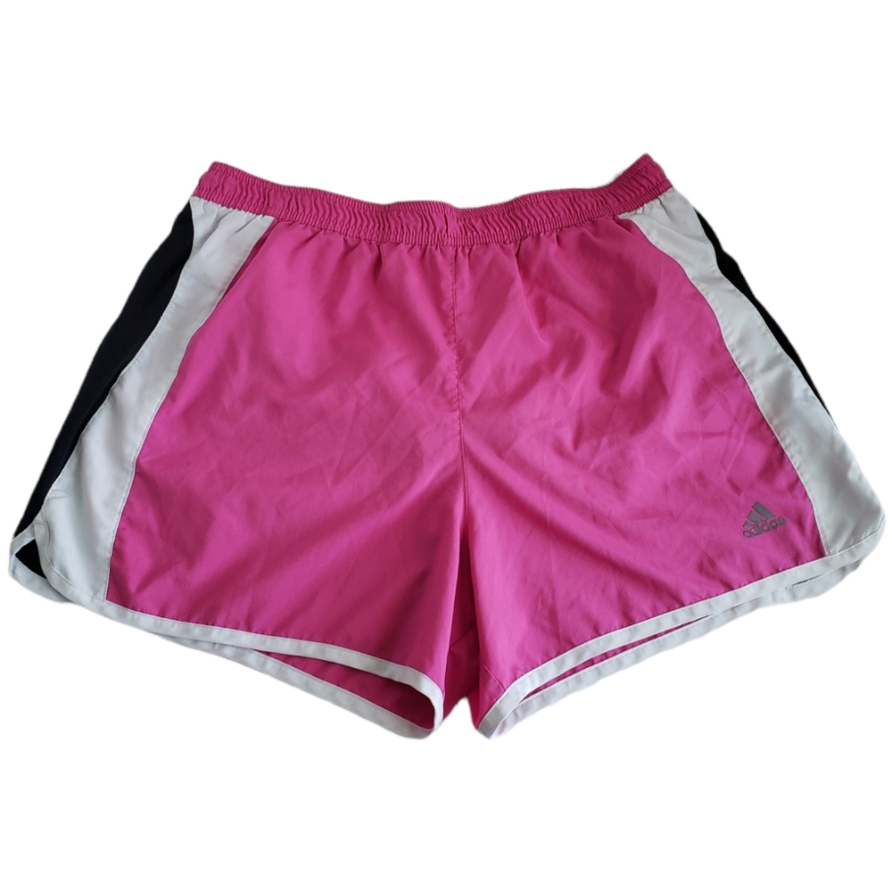 ADIDAS Pink Black White Running Shorts Size Large